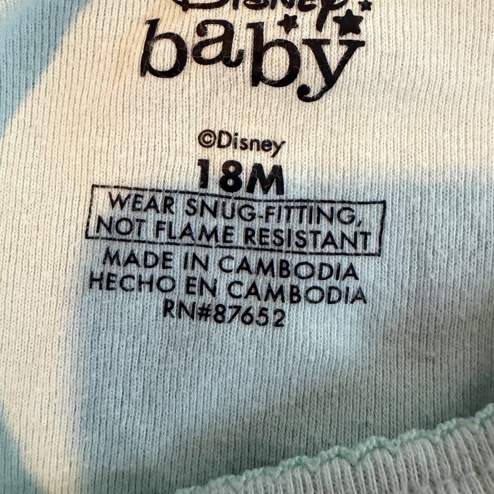 Disney Baby Minnie Mouse Rainbow Pajama Set Size 18M - Picture 3 of 3